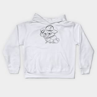 dog smoking Kids Hoodie